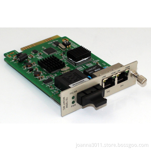 2-Port 10/100Base-TX to 100Base-FX Managed Media Converter Card